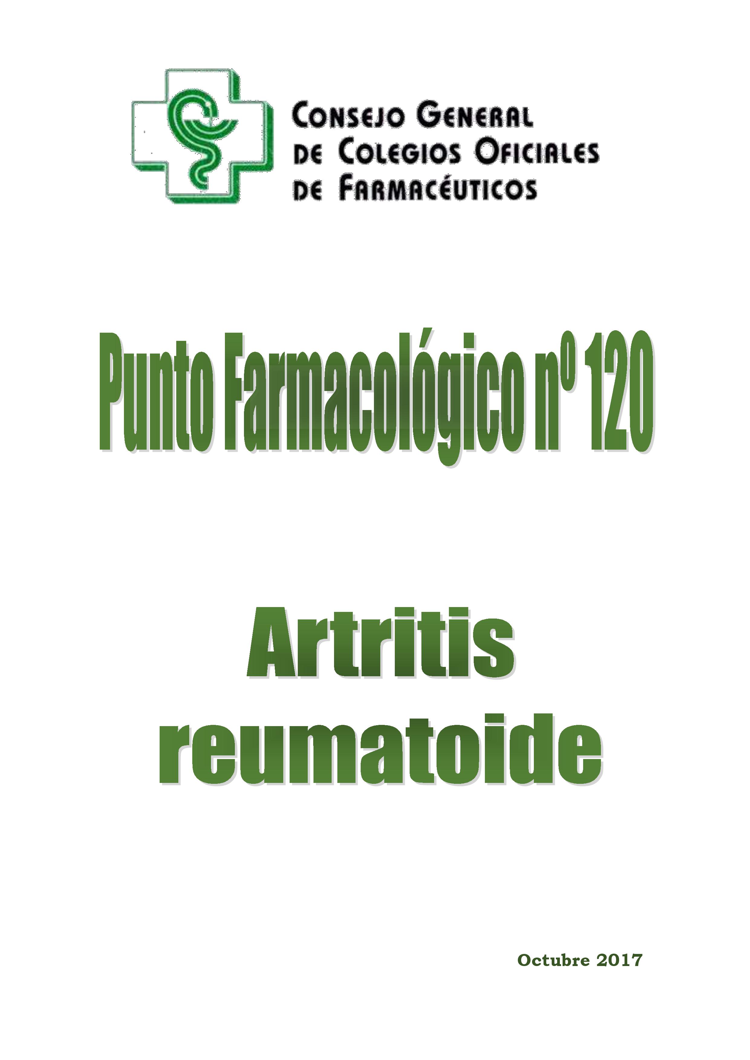 Artritis reumatoide – Punto Farmacológico Nº 120