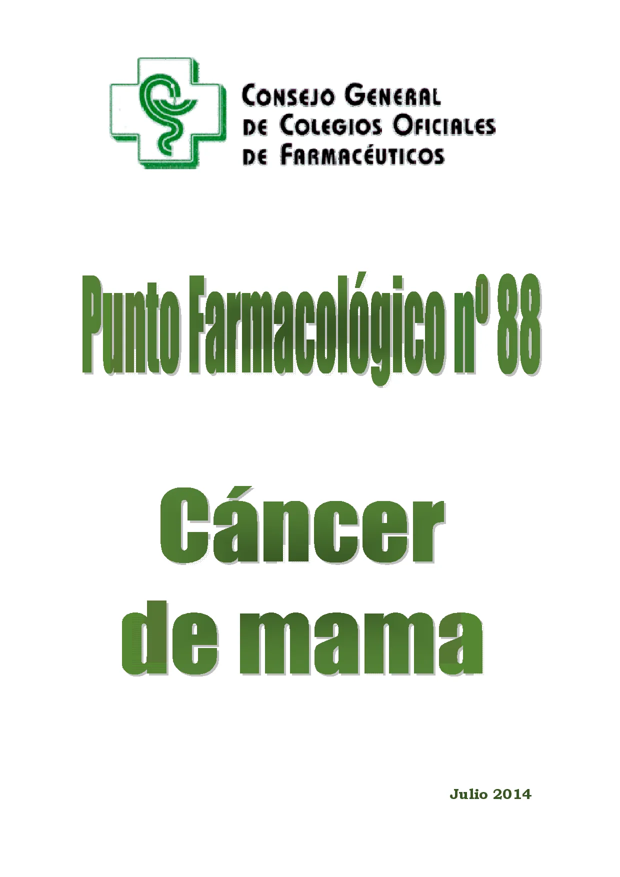 CANCER DE MAMA – Punto Farmacológico nº 88