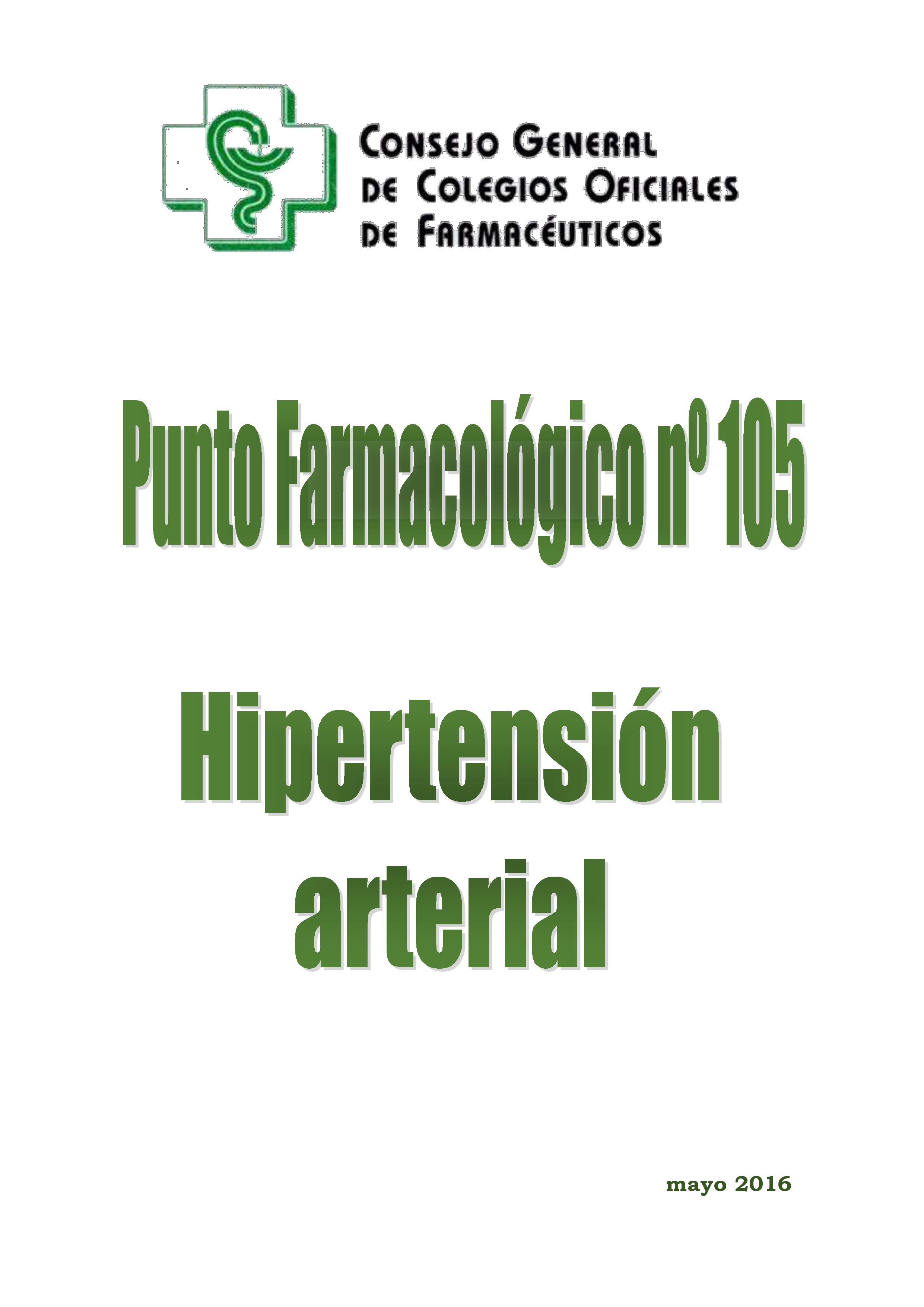 Hipertensión arterial – Punto Farmacológico nº 105
