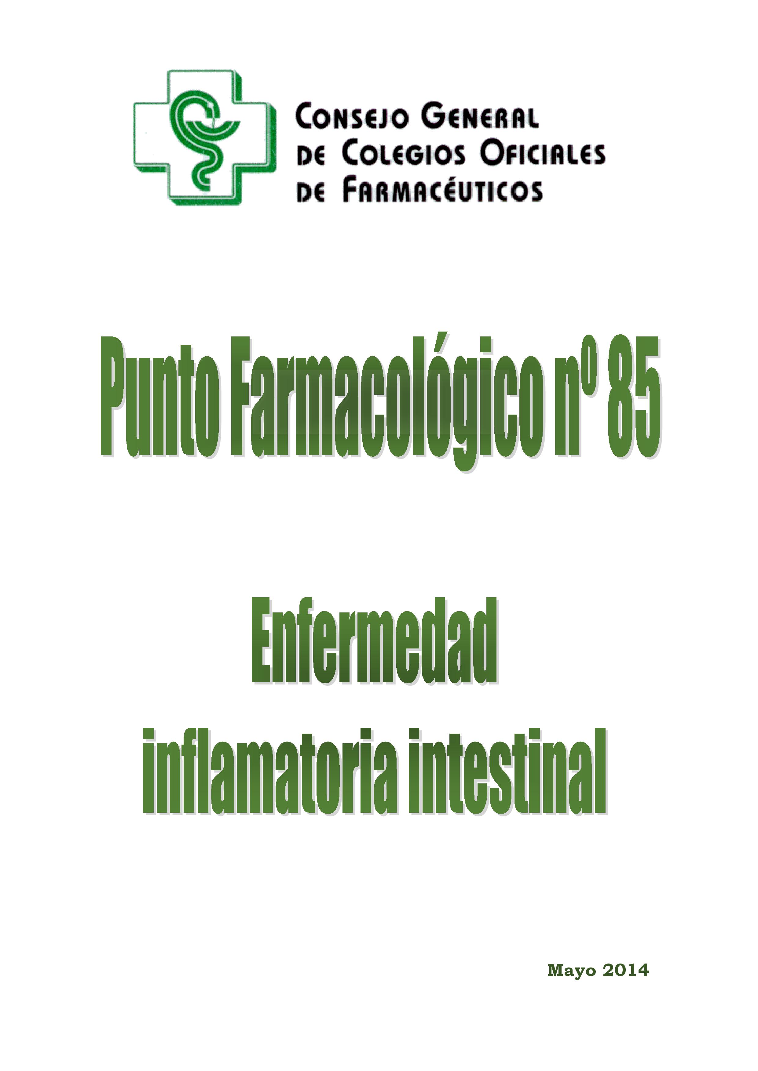 ENFERMEDAD INFLAMATORIA INTESTINAL – Punto Farmacológico nº 85