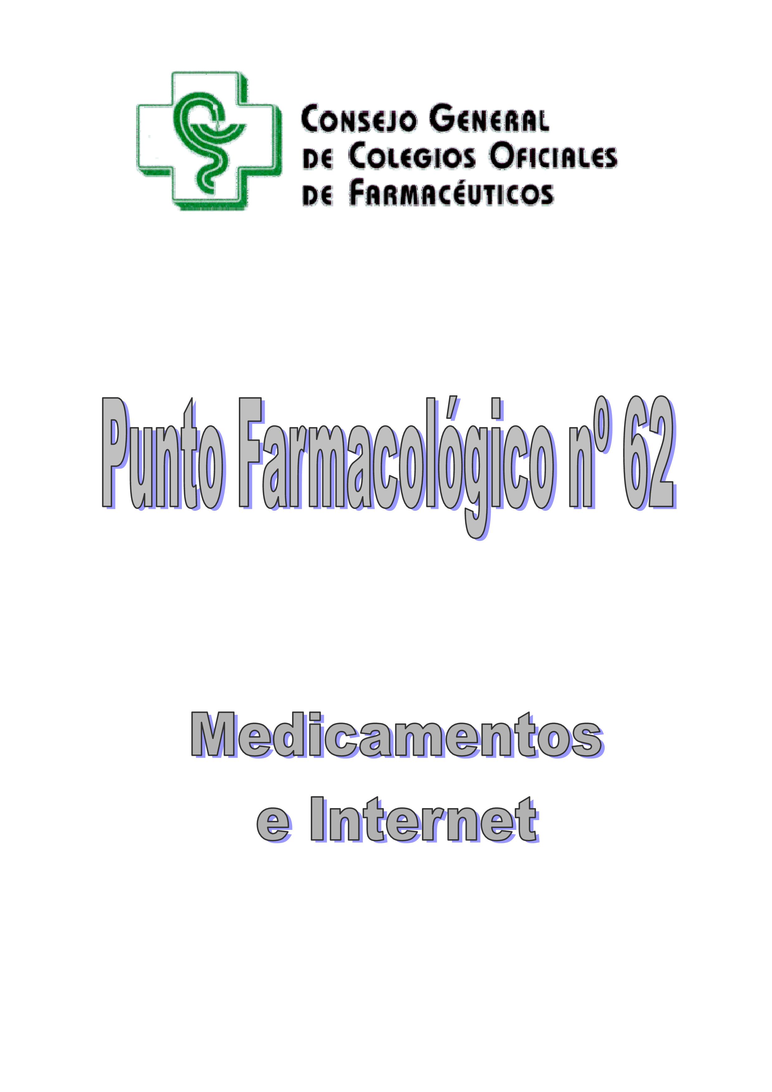 MEDICAMENTOS E INTERNET – Punto Farmacológico Nº 62