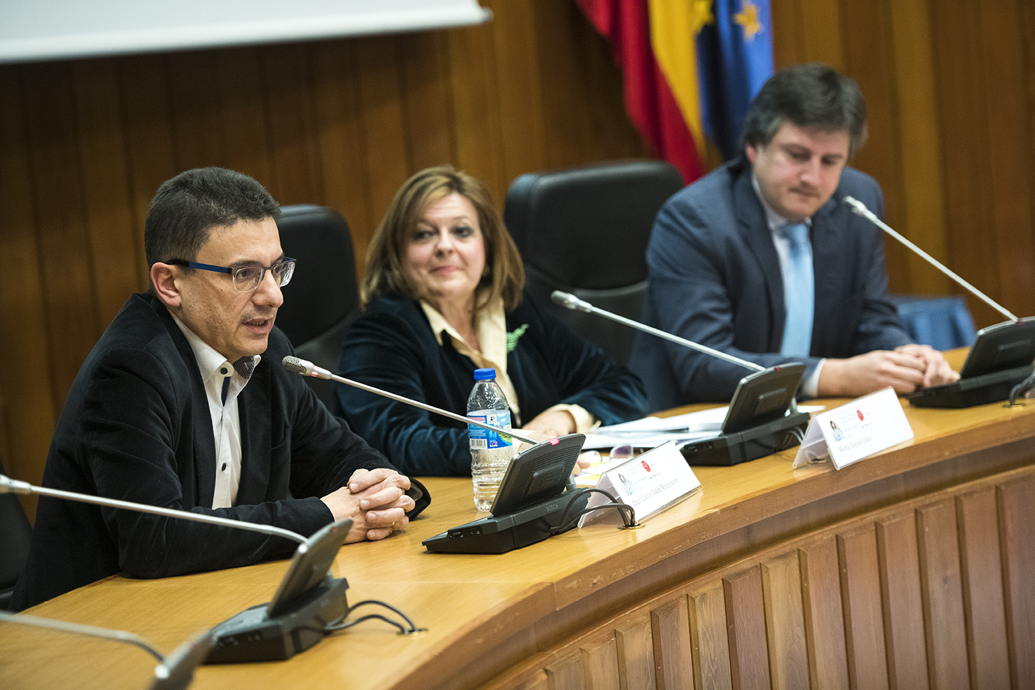 De izq. a der. Juan Carlos Galán Montemayor, Marta García Collía y Diego García Martínez de Artola