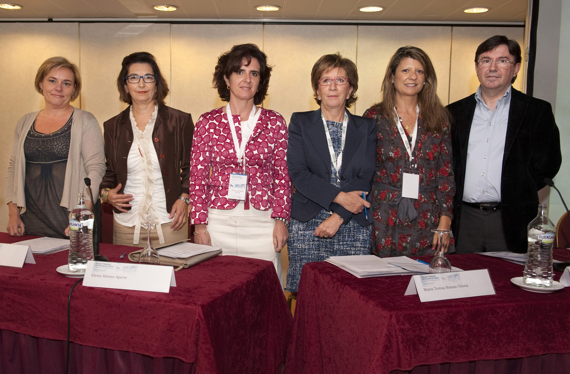De izqda a dcha:Mª Isabel de Andrés Martín, Catalina Bueno Becerra, Elena Alonso Aperte, MªTereresa,  Román, Margarita Carrillo Poyato, Josep Esteve Roset