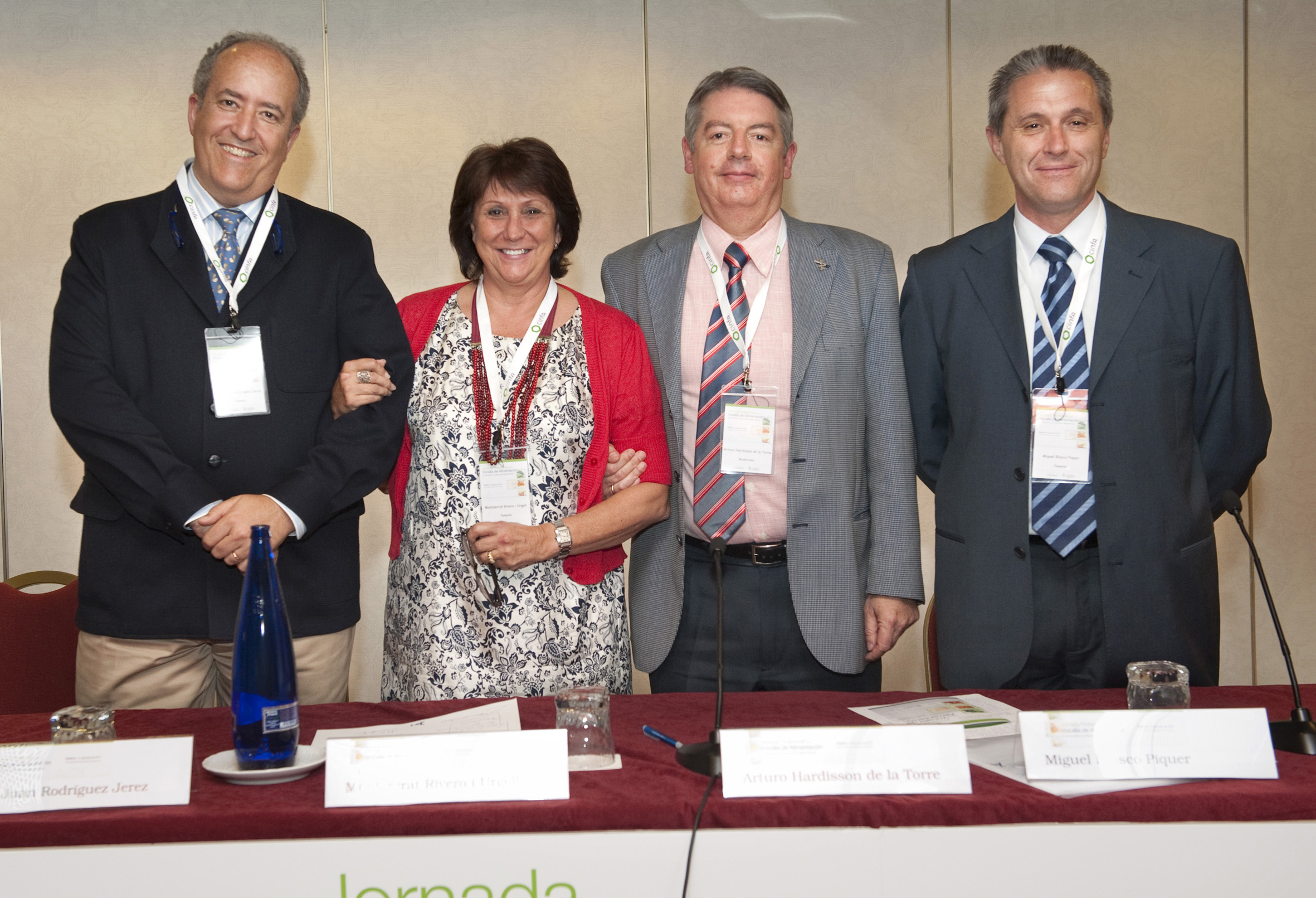 De izq. a der.: José Juan Rodríguez Jerez, Monserrat Rivero i Urgell, Arturo Hardisson de la Torre y Miguel Blasco Piquer