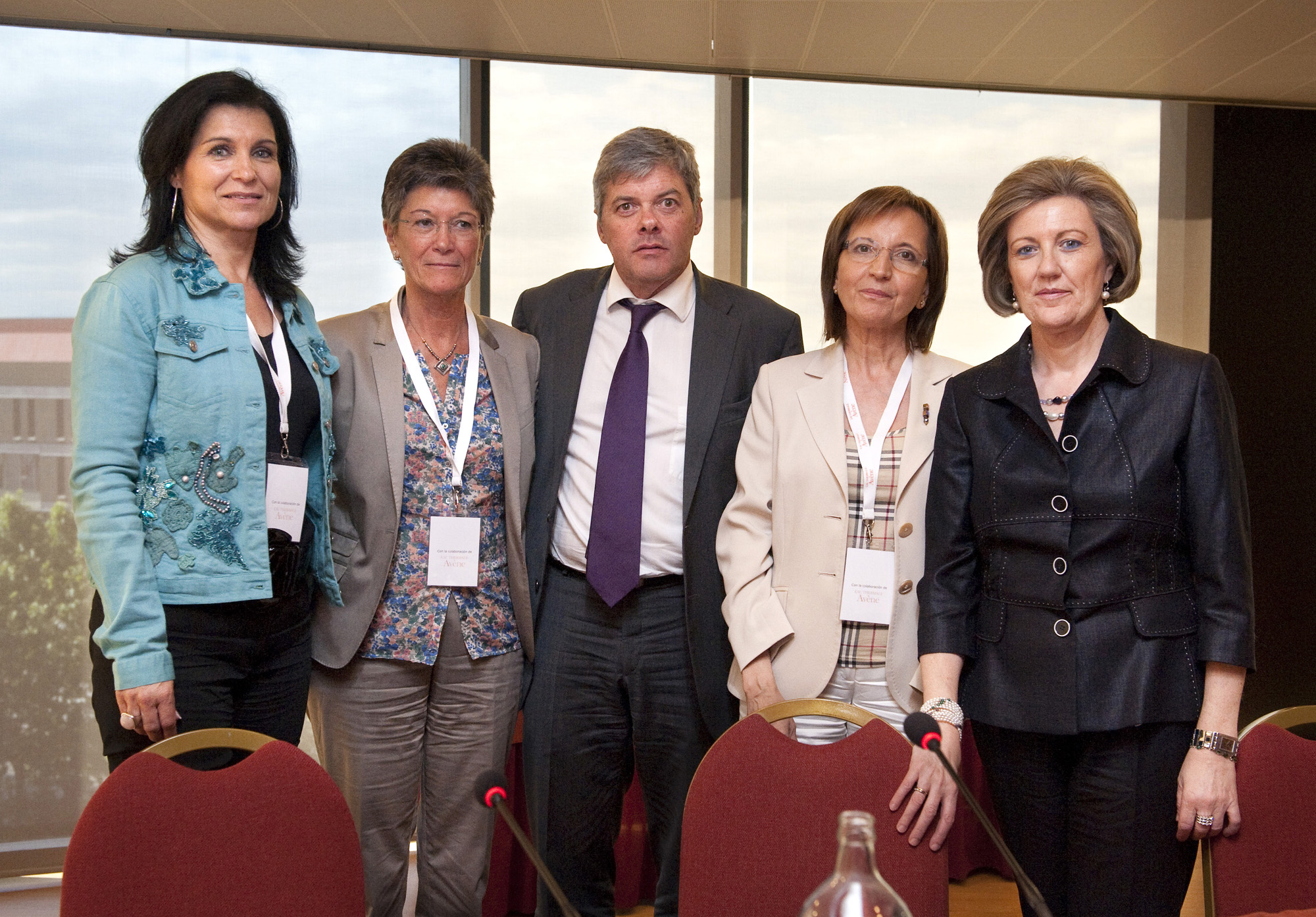 De izq. a der.: Rosa Mª Valls, Montserrat Pérez, Emilio Gil, Amalia Oliete y Mercedes González