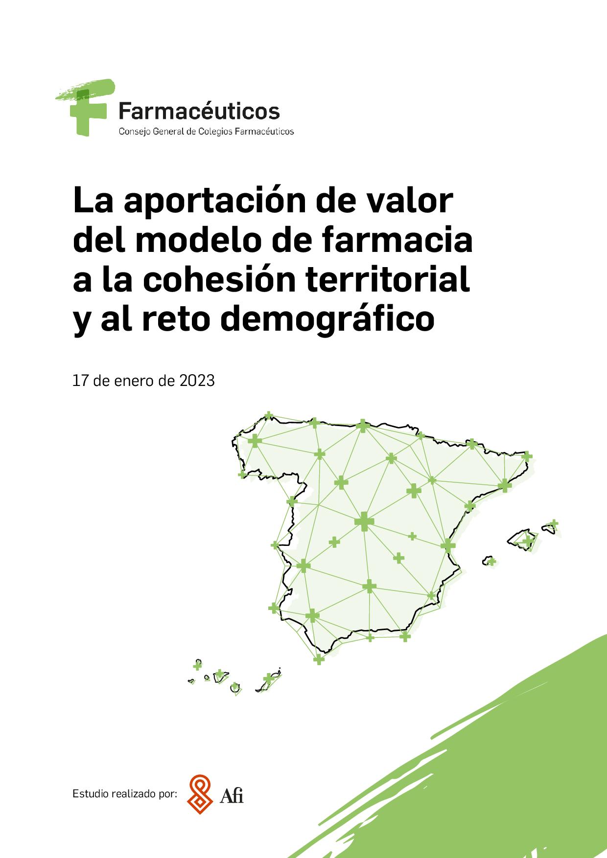 La aportación de valor  del modelo de farmacia a la cohesión territorial  y al reto demográfico