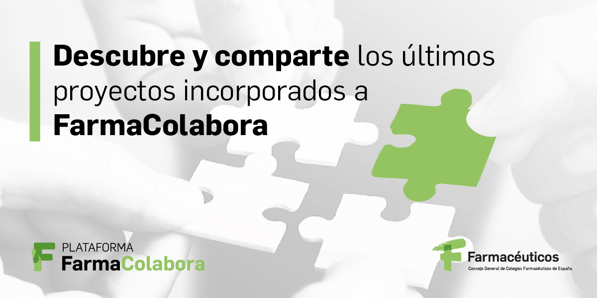 La plataforma ‘FarmaColabora’ incorpora nuevos proyectos que contribuyen a mejorar el acceso a los medicamentos y la salud de colectivos vulnerables